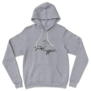 Creation Of Adam - Smoking Hoodie in Athletic Heather color